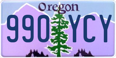 OR license plate 990YCY