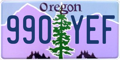 OR license plate 990YEF