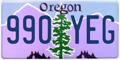 OR license plate 990YEG