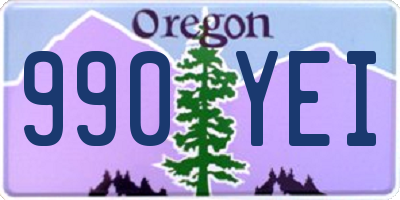 OR license plate 990YEI