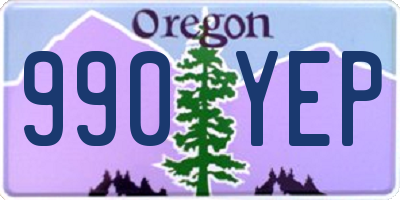 OR license plate 990YEP