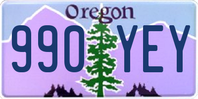 OR license plate 990YEY