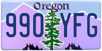 OR license plate 990YFG
