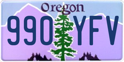 OR license plate 990YFV