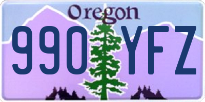 OR license plate 990YFZ