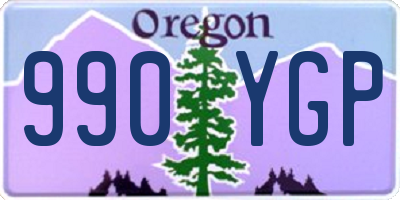 OR license plate 990YGP