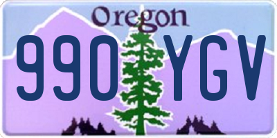 OR license plate 990YGV