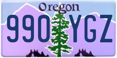 OR license plate 990YGZ