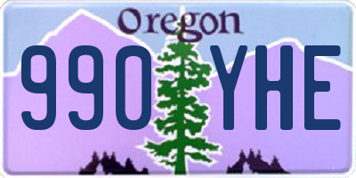 OR license plate 990YHE