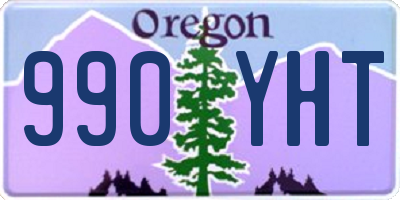 OR license plate 990YHT