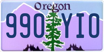 OR license plate 990YIO