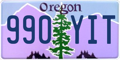 OR license plate 990YIT