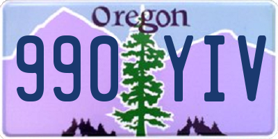 OR license plate 990YIV