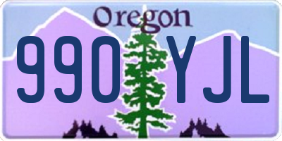 OR license plate 990YJL