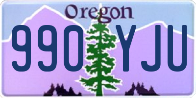 OR license plate 990YJU