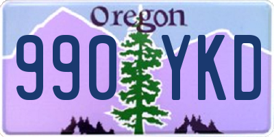 OR license plate 990YKD