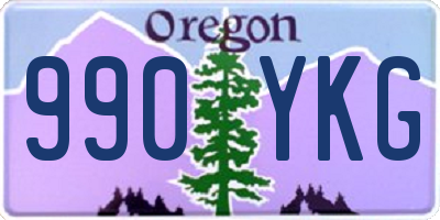 OR license plate 990YKG