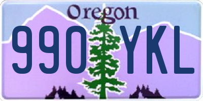 OR license plate 990YKL