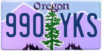 OR license plate 990YKS