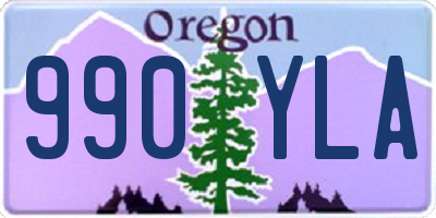OR license plate 990YLA