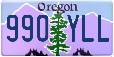 OR license plate 990YLL