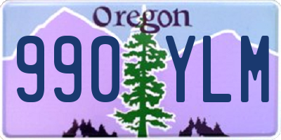 OR license plate 990YLM