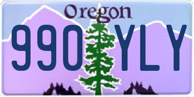 OR license plate 990YLY