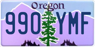 OR license plate 990YMF