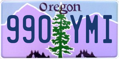 OR license plate 990YMI