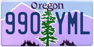 OR license plate 990YML