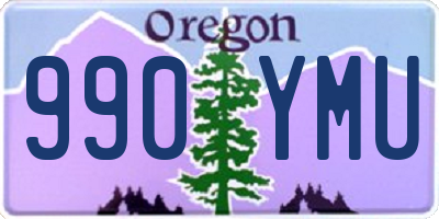 OR license plate 990YMU