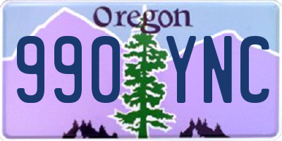 OR license plate 990YNC