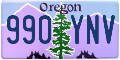 OR license plate 990YNV