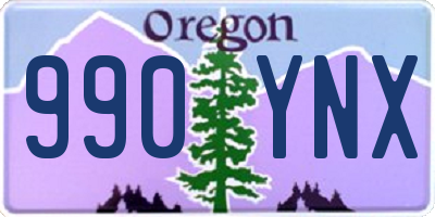 OR license plate 990YNX