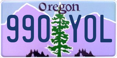 OR license plate 990YOL