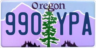 OR license plate 990YPA