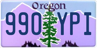 OR license plate 990YPI
