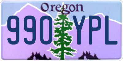 OR license plate 990YPL