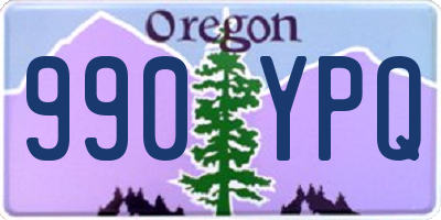 OR license plate 990YPQ