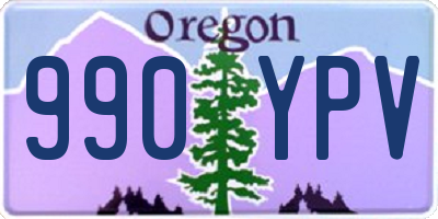 OR license plate 990YPV
