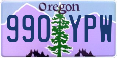 OR license plate 990YPW
