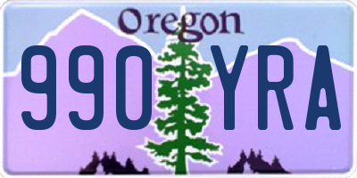 OR license plate 990YRA