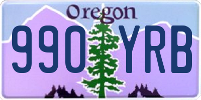 OR license plate 990YRB