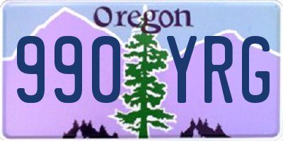 OR license plate 990YRG