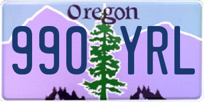 OR license plate 990YRL