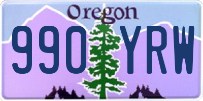 OR license plate 990YRW