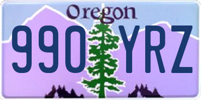 OR license plate 990YRZ