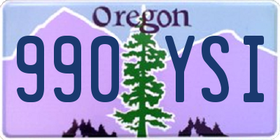 OR license plate 990YSI