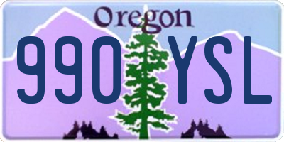 OR license plate 990YSL