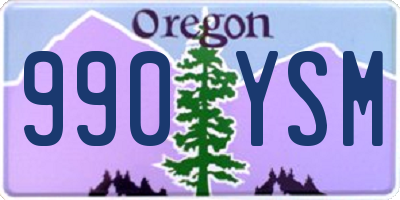 OR license plate 990YSM